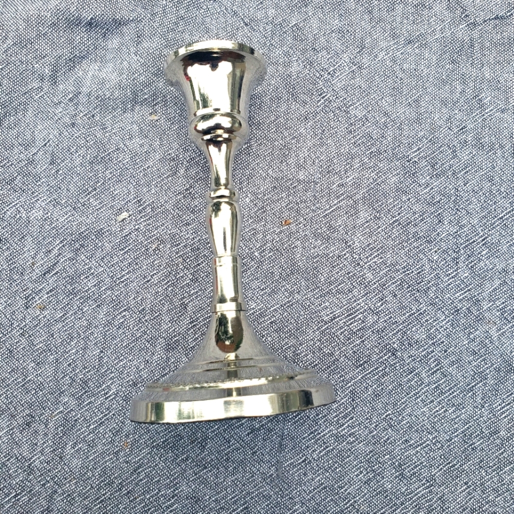 Elegant Silver Candle Holder